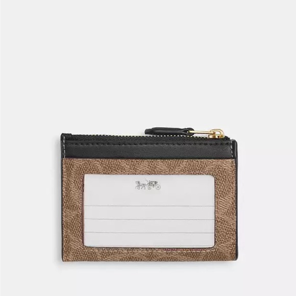 New Coach Mini Skinny Id Case In Signature Canvas With Floral Print - Picture 5 of 5